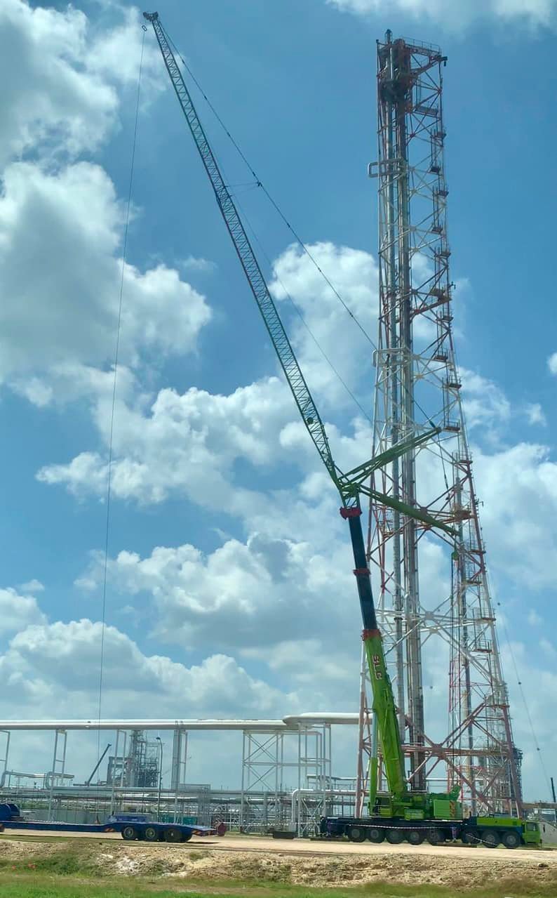 Job Flare Crane 400Ton Liebherr LTM1400 Extend Full Luffing Jib 70M MRCSB, Melaka